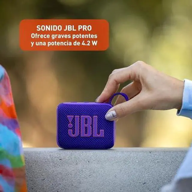 Alt view image 5 of 6 - JBL JBLGO4PURAM-Z Go 4 Portable Bluetooth Speaker, Purple