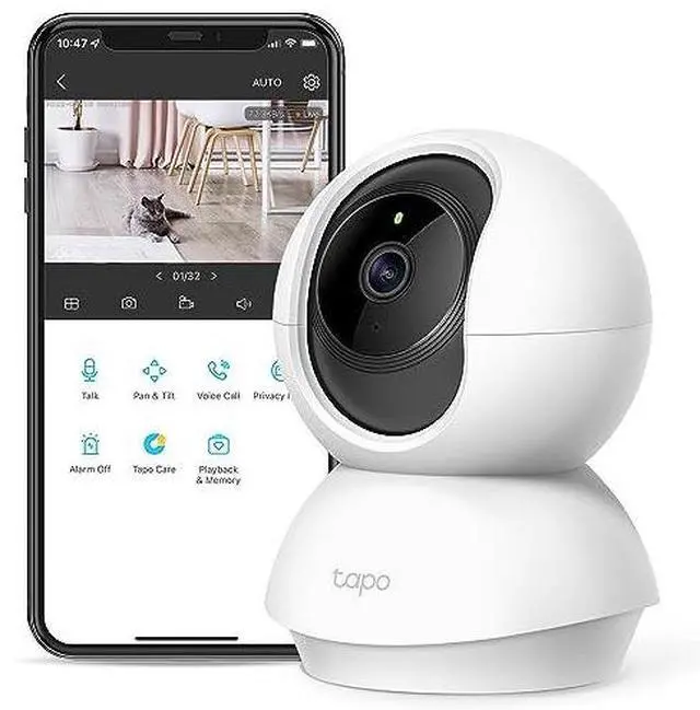 Alt view image 3 of 5 - TP-Link Tapo 2K Pan/Tilt Security Camera for Baby or pet monitor w/ Motion Detection, 2-Way Audio, Night Vision, Cloud & SD Card Storage, Works with Alexa & Google Home, 2-Pack (C210P2)