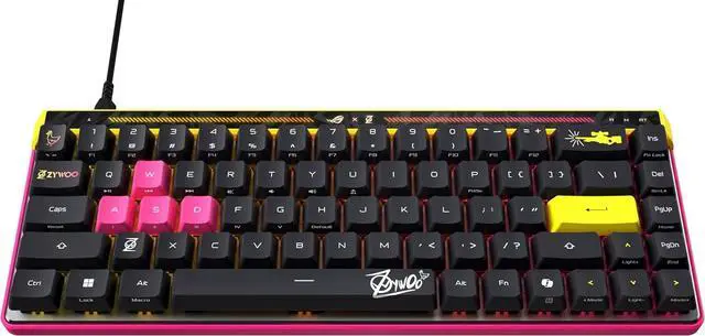 Alt view image 6 of 7 - ASUS ROG Falchion Ace HFX Hall Effect Wired Gaming Keyboard 65% TKL, Dual USB-C, Magnetic Switch, Rapid Trigger, Speed Tap, 8K Hz Polling, Touch Panel, Protective Cover, PBT Keycaps ZywOo Edition