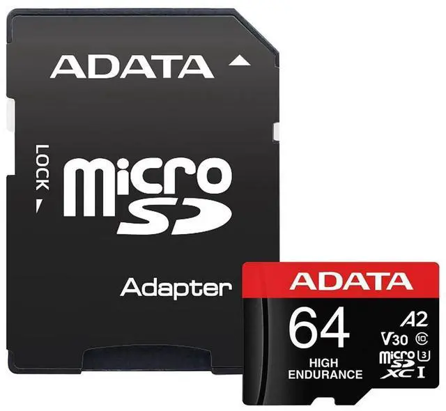 Main image of ADATA HIGH Endurance 64GB SPEICHERKARTE Class 10, UHS-I U3, V30, A2