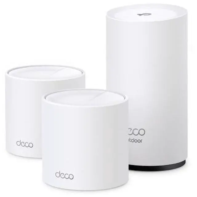 Main image of TP-Link AX3000 Wi-Fi 6 Dual-Band Indoor and Outdoor (IP65 Weatherproof) AI-Driven Home Mesh Router System, Replaces Routers and Extenders. Total Coverage up to 6,000 Sq. ft., - Deco WM9000 (3-Pack)