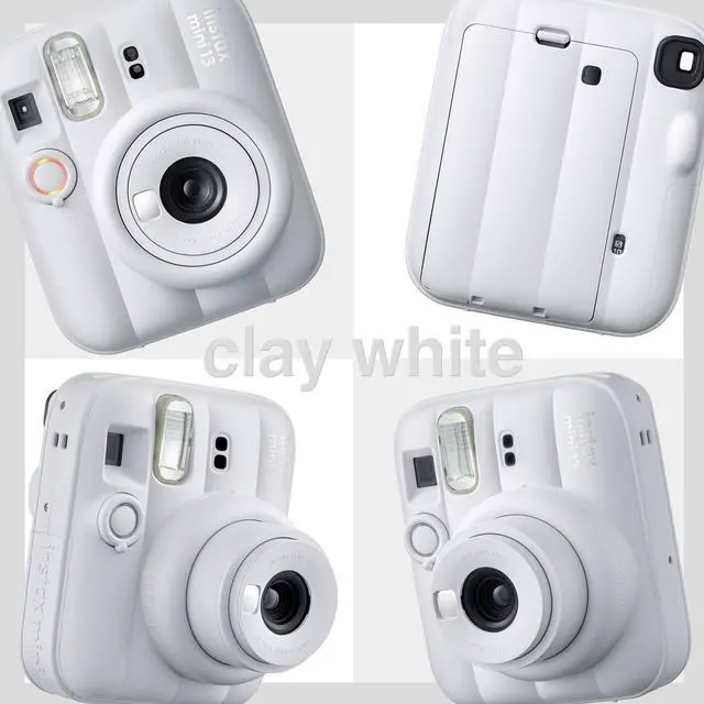 Alt view image 4 of 7 - Fujifilm Instax Mini 13 Instant Camera 60 Photo Prints, Photo Album, Case & Quality Photo Microfiber Cloth- Clay White