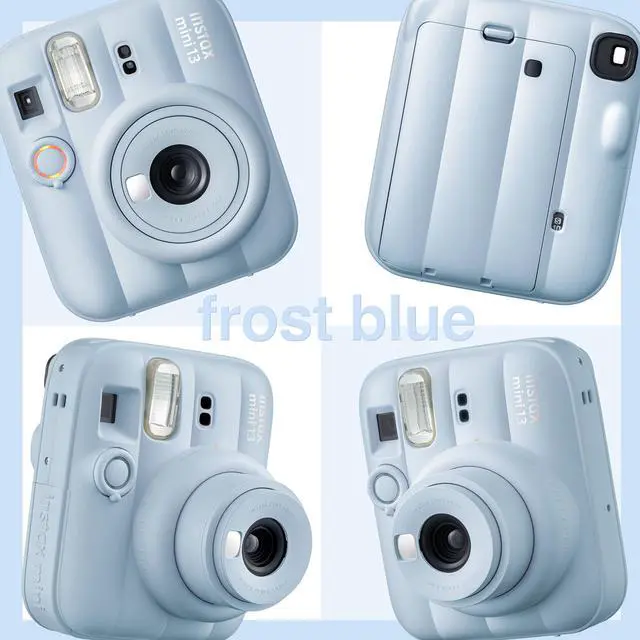 Alt view image 4 of 7 - Fujifilm Instax Mini 13 Instant Camera 60 Photo Prints, Photo Album, Case & Quality Photo Microfiber Cloth- Frost Blue