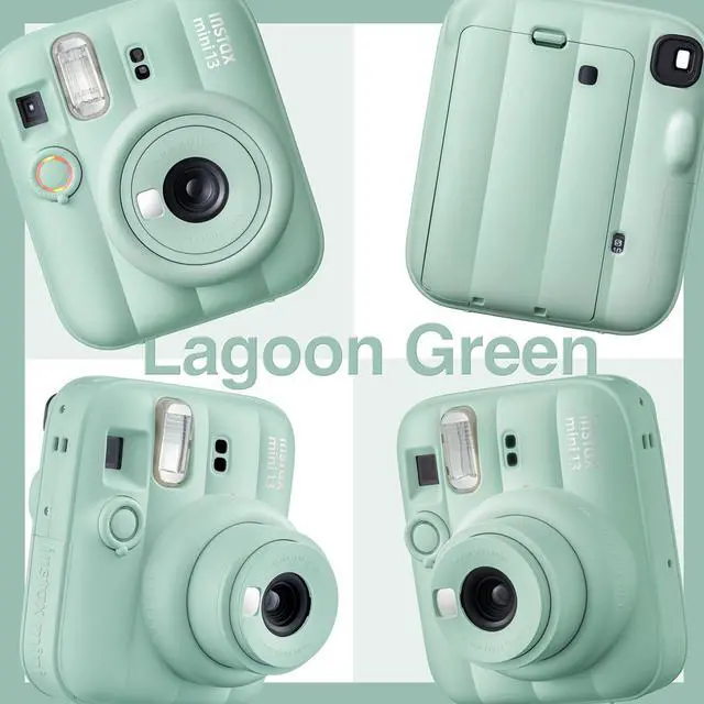 Alt view image 5 of 7 - Fujifilm Instax Mini 13 Instant Camera 60 Photo Prints, Photo Album, Case & Quality Photo Microfiber Cloth- Lagoon Green