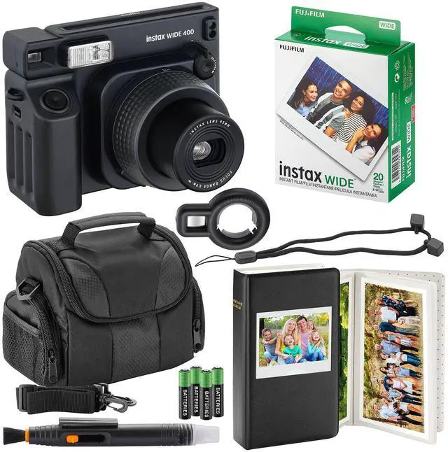 Main image of Fujifilm Instax Wide 400 Instant Camera + Instax Wide Film + Camera Case + 4 AA Batteries + Photo Album + Accessories (20 Sheet)