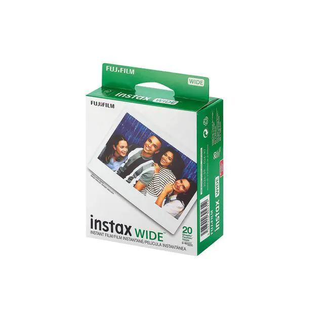 Alt view image 7 of 7 - Fujifilm Instax Wide 400 Instant Camera + Instax Wide Film + Camera Case + 4 AA Batteries + Photo Album + Accessories (40 Sheet)