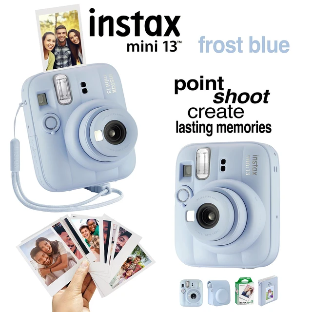 Alt view image 6 of 7 - Fujifilm Instax Mini 13 Instant Camera 60 Photo Prints, Photo Album, Case & Quality Photo Microfiber Cloth- Frost Blue