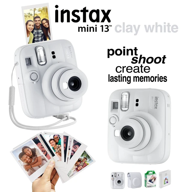Alt view image 6 of 7 - Fujifilm Instax Mini 13 Instant Camera 60 Photo Prints, Photo Album, Case & Quality Photo Microfiber Cloth- Clay White