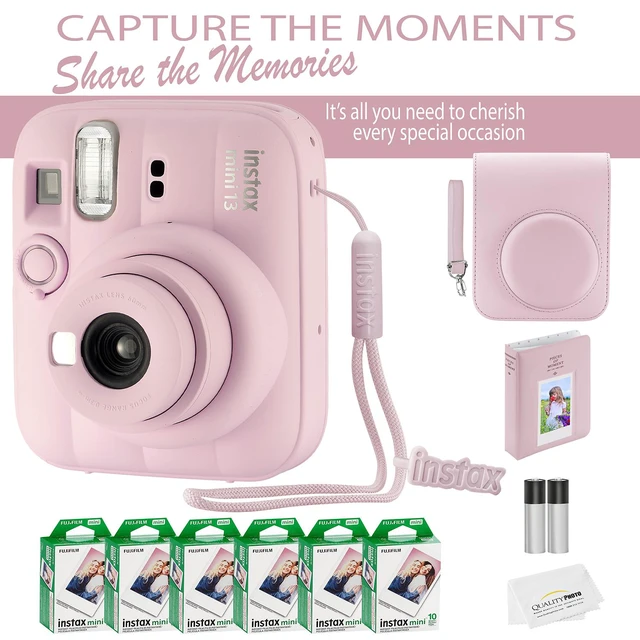 Alt view image 5 of 7 - Fujifilm Instax Mini 13 Instant Camera 60 Photo Prints, Photo Album, Case & Quality Photo Microfiber Cloth- Candy Pink