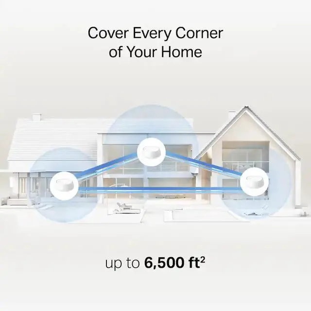 Alt view image 6 of 7 - TP-Link DECO-WB10800-3-PACK Whole Home Mesh Wi-Fi 7 Ethernet Wireless Router