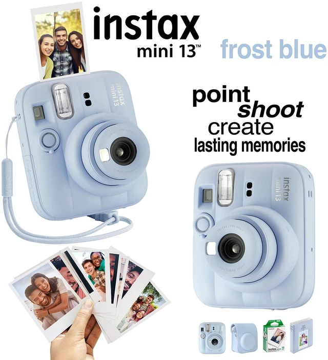 Alt view image 6 of 6 - Fujifilm Instax Mini 13 Instant Camera, 40 Photo Prints, Photo Album, Case & Quality Photo Microfiber Cloth- Frost Blue