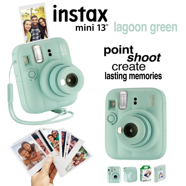 Alt view image 6 of 6 - Fujifilm Instax Mini 13 Instant Camera 40 Photo Prints, Photo Album, Case & Quality Photo Microfiber Cloth- Lagoon Green