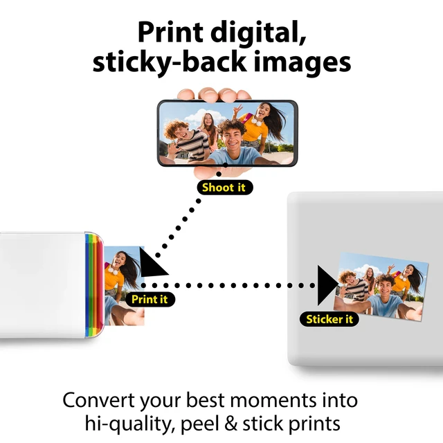 Alt view image 4 of 7 - Polaroid Hi-Print Paper - 2x3 Photo Paper Cartridge - 40 Photos + Quality Photo Microfiber cloth