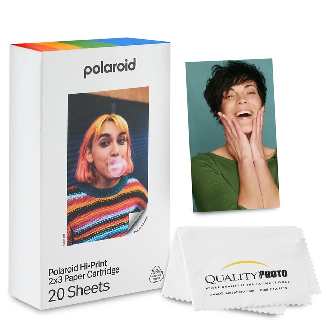 Alt view image 2 of 7 - Polaroid Hi-Print Paper - 2x3 Photo Paper Cartridge - 40 Photos + Quality Photo Microfiber cloth