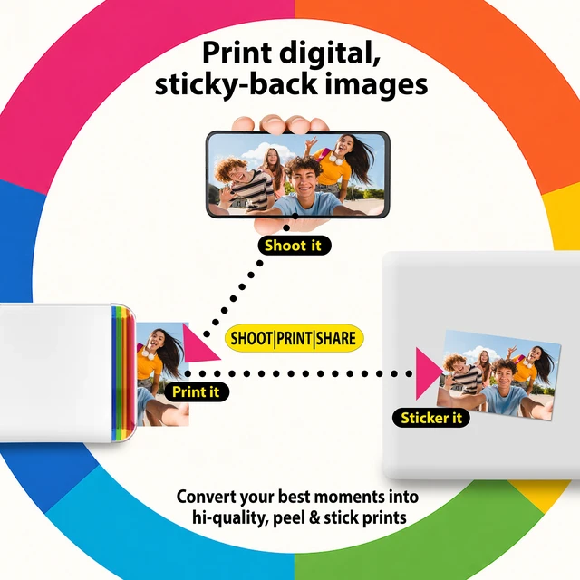 Alt view image 5 of 7 - Polaroid Hi-Print Paper - 2x3 Photo Paper Cartridge - 40 Photos + Quality Photo Microfiber cloth