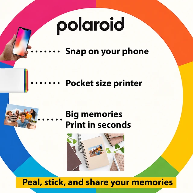 Alt view image 7 of 7 - Polaroid Hi-Print Paper - 2x3 Photo Paper Cartridge - 40 Photos + Quality Photo Microfiber cloth