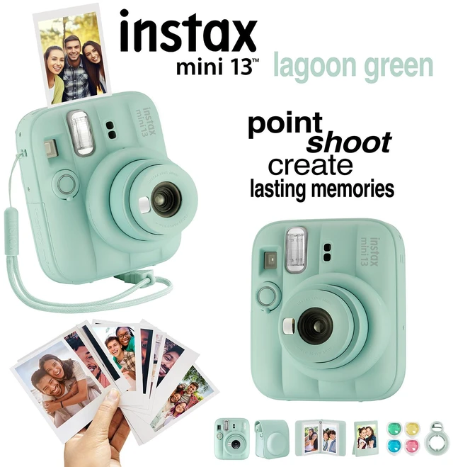 Alt view image 6 of 7 - Fujifilm Mini 13 Camera & Accessory Bundle (Lagoon Green)