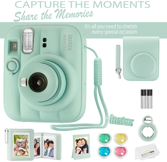 Alt view image 7 of 7 - Fujifilm Mini 13 Camera & Accessory Bundle (Lagoon Green)