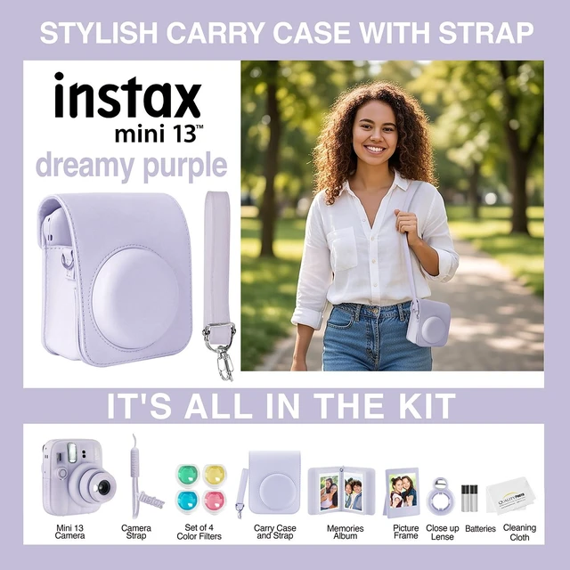 Alt view image 3 of 7 - Fujifilm Mini 13 Camera & Accessory Bundle (Dreamy Purple)