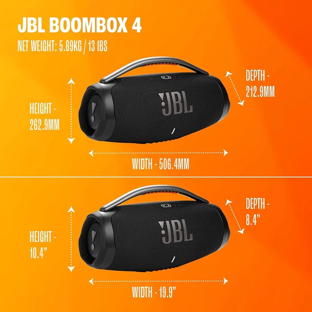 Alt view image 5 of 7 - JBL Boombox 4 - Most Powerful Portable Waterproof Speaker with Massive Pro Sound, Up to 34 Hours of Playtime, & Multi-Speaker Connection by Auracast (Squad)