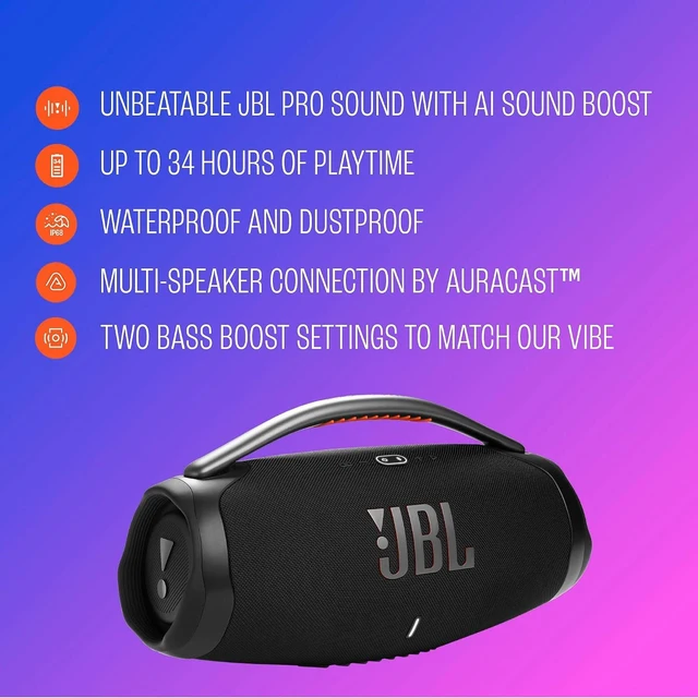 Alt view image 6 of 7 - JBL Boombox 4 - Most Powerful Portable Waterproof Speaker with Massive Pro Sound, Up to 34 Hours of Playtime, & Multi-Speaker Connection by Auracast (Squad)