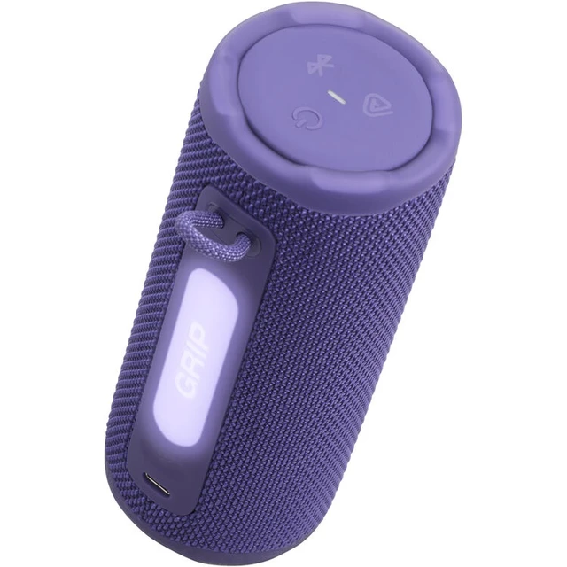 Alt view image 3 of 6 - JBL Grip Compact Bluetooth Speaker with Bold JBL Pro Sound and Ambient Light, Water, Dust and Drop-Proof (IP68) (Purple)