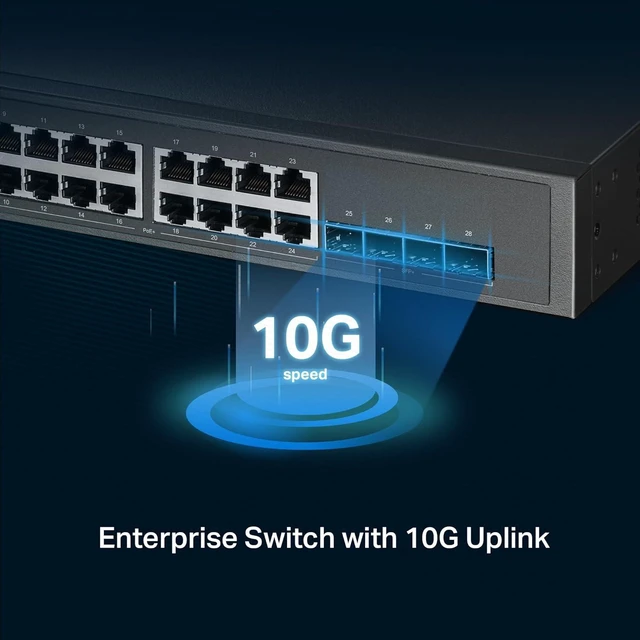 Alt view image 6 of 6 - TP-Link Omada SG3428XPP-M2, 24 Port 2.5GB L2+ Smart Managed PoE Switch (Refurbished)