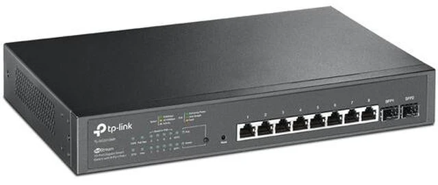 Main image of TP-Link TL-SG2210MP | Jetstream 10 Port Gigabit Smart Managed PoE switch | 8 PoE+ Ports @ 150W, 2 SFP Slots | Omada SDN Integrated | PoE Recovery | IPv6 | Static Routing | Limited Lifeti (TL-SG2210MP)