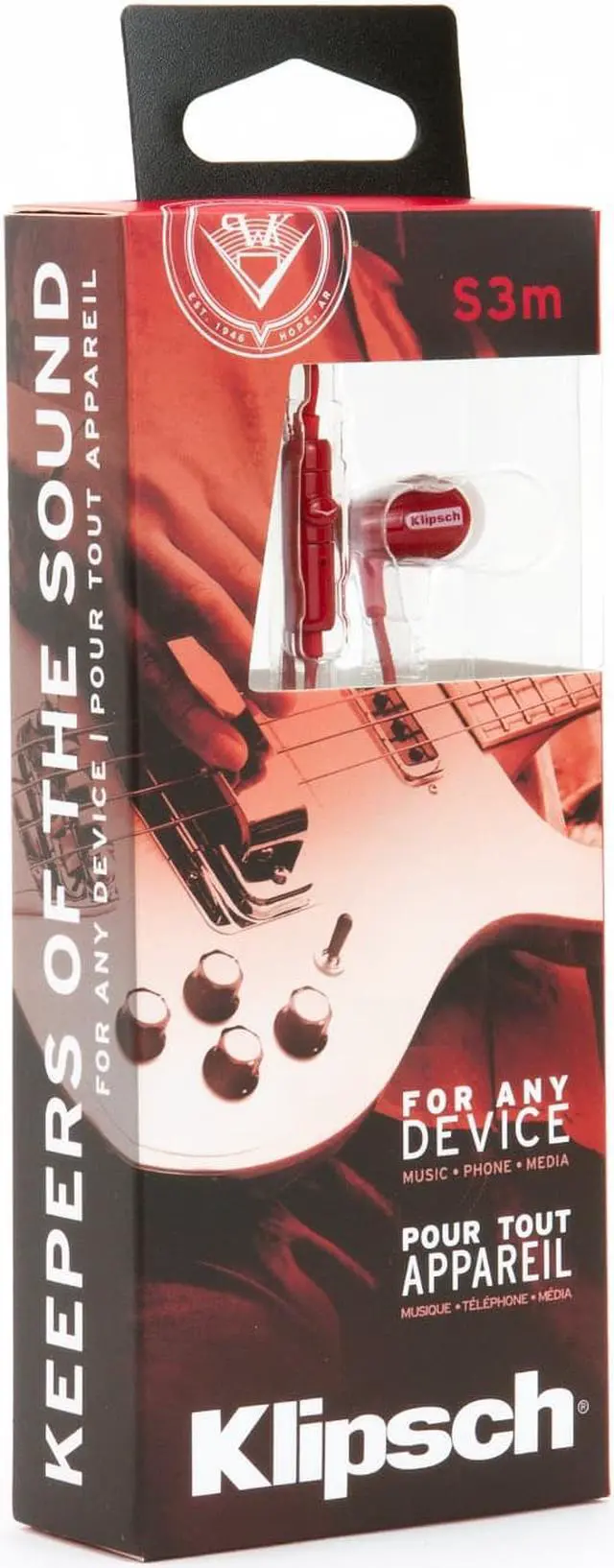 Alt view image 5 of 10 - Klipsch S3m In-Ear Headphones Red