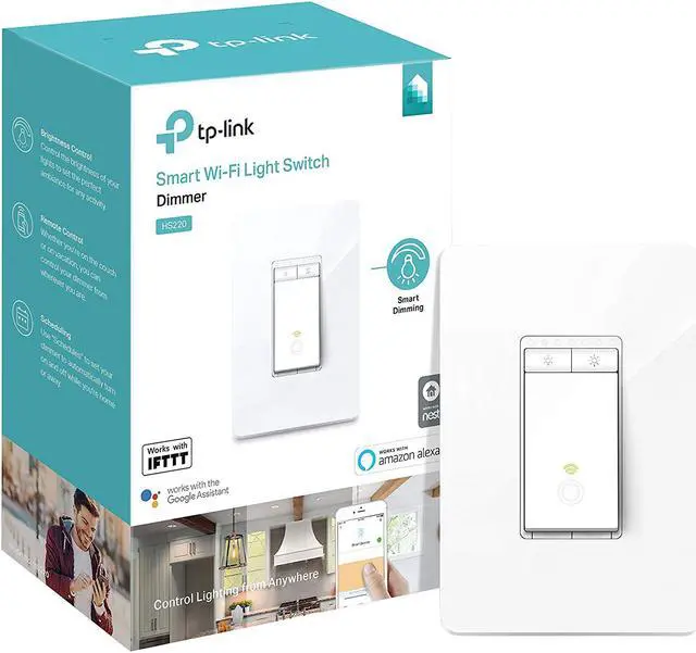 TP-LINK HS220 Smart Wi-Fi Light Switch, Dimmer (HS220)