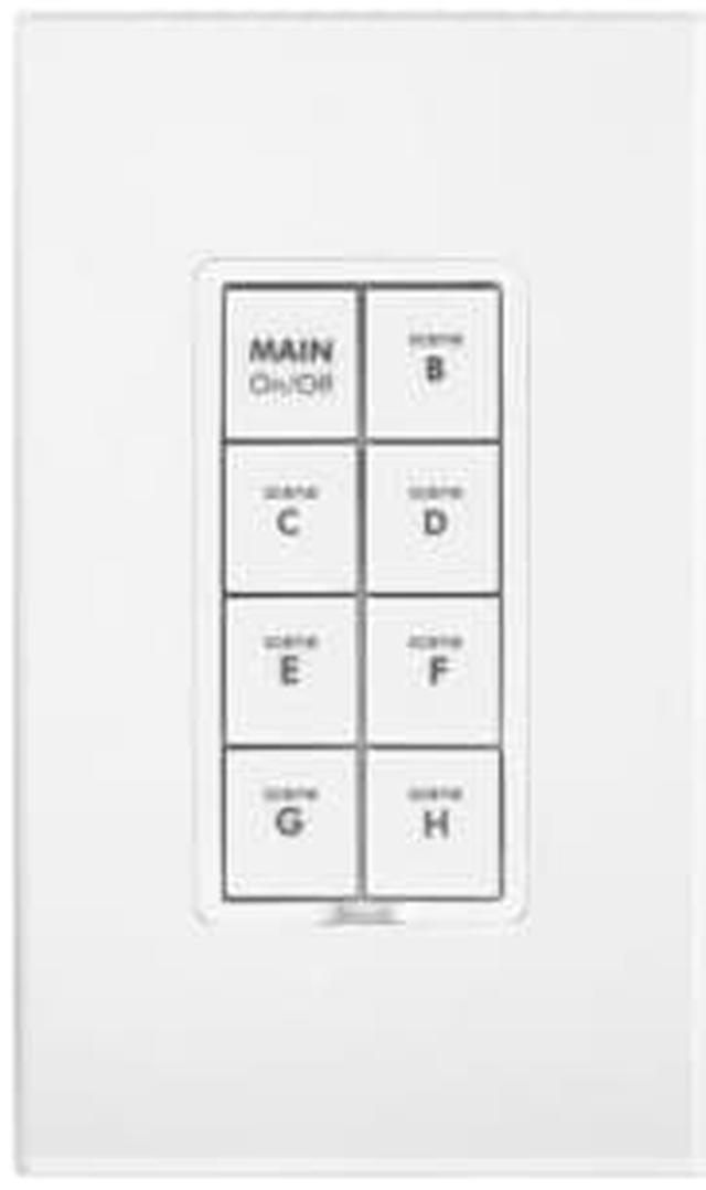 Alt view image 7 of 19 - INSTEON Keypad Dimmer Switch (Dual-Band), 8-Button, White