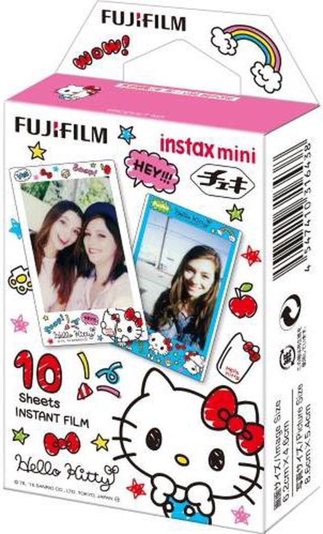 Alt view image 4 of 7 - Fujifilm Instax Mini 8 (Black) Deluxe kit bundle Includes: - Instant camera with Instax mini 8 instant films 10 pack (Hello Kitty 2016) - Custom Camera Case - instax Photo Album - Frames - Stickers -