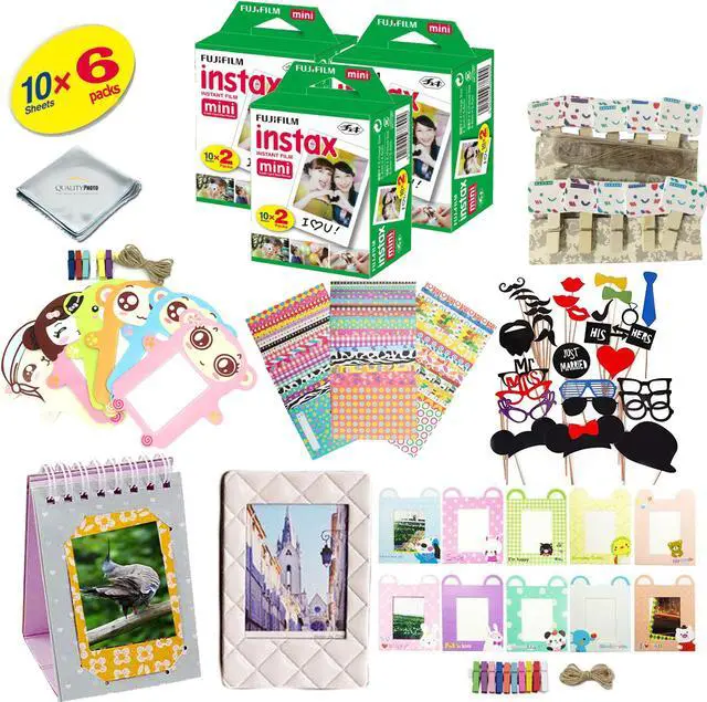 Main image of Fujifilm instax mini 8 Camera Accessory KIT includes - Fuji Instant Film 60 SHEETS +  Premium Over 60 PCS bundle for fujifilm instax mini 8 Films