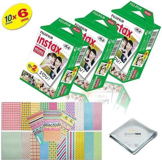 Alt view image 4 of 8 - Fujifilm Instax Mini 9 (Cobalt Blue)  Deluxe kit bundle Includes -Instant camera with Instax mini 9 instant films (60 pack) - Custom Camera Case - instax Album – Frames - wall hang frames- - Stickers
