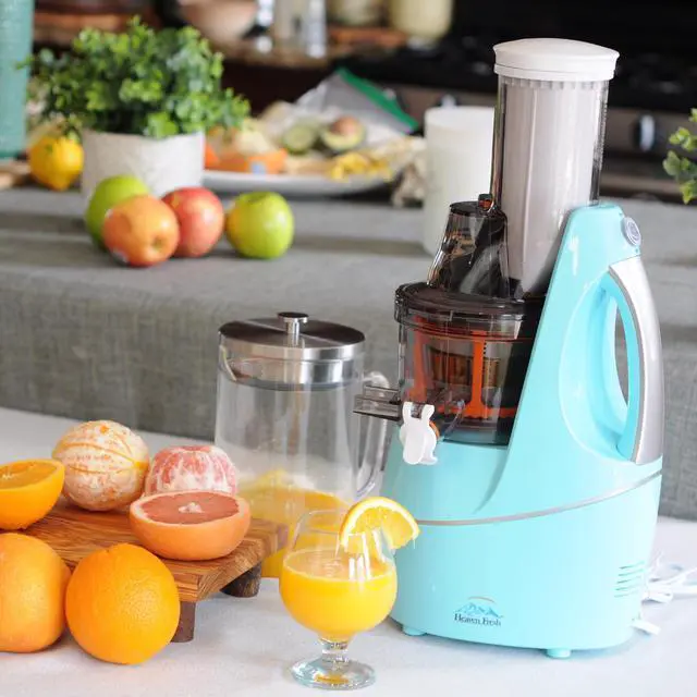 Alt view image 5 of 7 - Heaven Fresh Masticating Slow Juicer with Cold Press Technology - High Yield Extraction, Ultra Quiet Operation, and Frozen Dessert Strainer