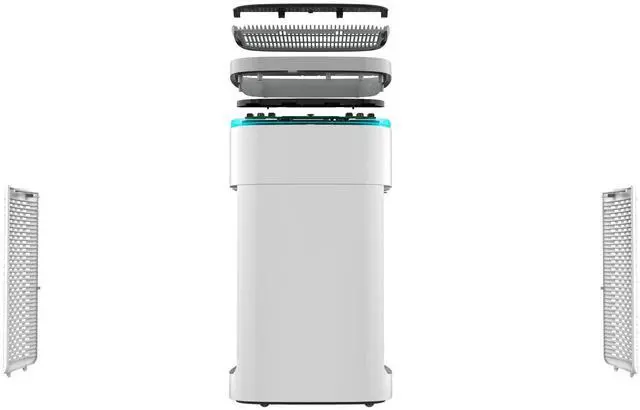Alt view image 3 of 4 - Heaven Fresh HF600 WiFi-Enabled Smart HEPA Air Purifier for Large Rooms (Up to 1033 sq ft)  800m³/hr CADR for Viruses, Allergens, Smoke, Mold, Dust & Pet Dander