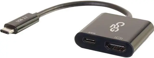 Alt view image 8 of 10 - C2g Usb C To Hdmi Adapter With Power Delivery - Usb Type C To Hdmi Black