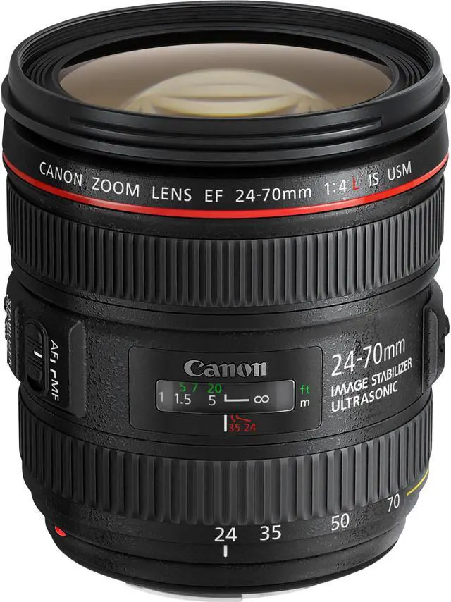 Alt view image 3 of 7 - Canon - 24 mm to 70 mm - f/4 - Zoom Lens for Canon EF/EF-S - 77 mm Attachment - 0.70x Magnification - 2.9x Optical Zoom - Optical IS - USM - 3.3"Diameter