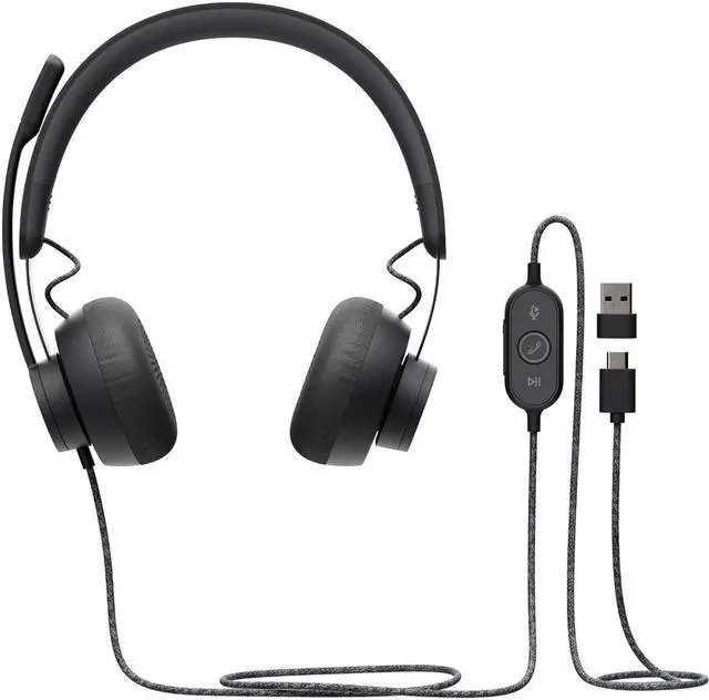 Alt view image 4 of 17 - Logitech Zone Wired Noise Cancelling Headset, Certified for Microsoft Teams