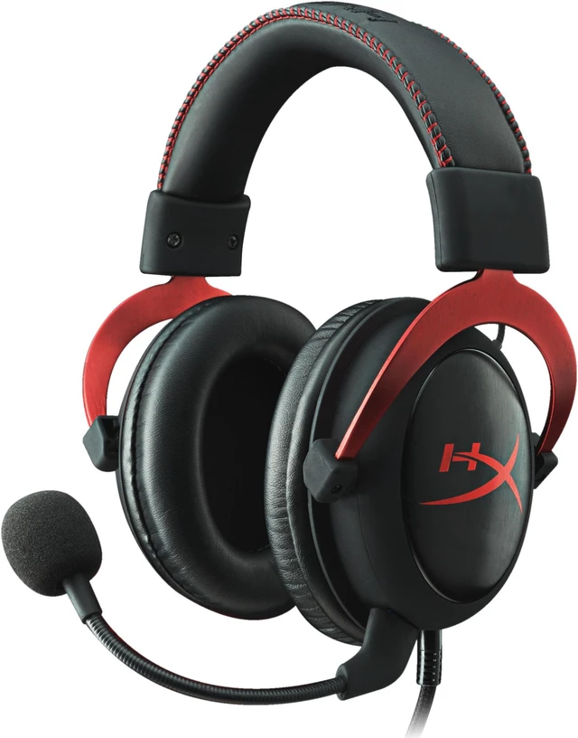 Alt view image 3 of 3 - HyperX Cloud II Headset - Mini-phone (3.5mm) - Wired - 60 Ohm - 15 Hz - 25 kHz - Over-the-head - Binaural - Circumaural - 3.28 ft Cable - Condenser Microphone - Noise Canceling - Red
