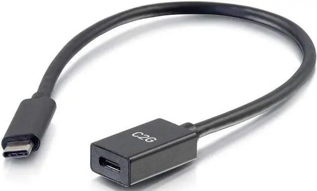 Alt view image 8 of 8 - C2G 28657 1FT USB-C TO C 3.1 (GEN 2) MALE TO FEMALE EXTENSION CABLE (10GBPS)