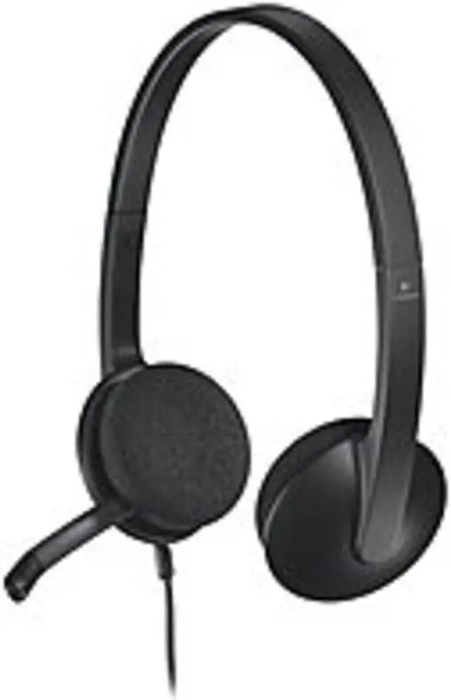 Alt view image 3 of 9 - Logitech 981-000507 H340 On-Ear Headset - Binaural - Wired - USB - Black