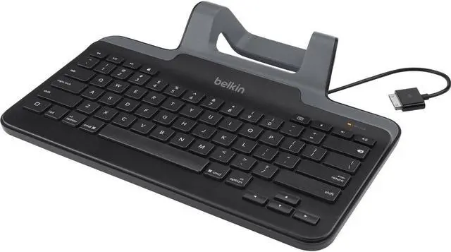 Alt view image 4 of 14 - BELKIN B2B130 Black Lightning Wired Slim Tablet Keyboard