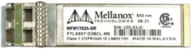Alt view image 4 of 7 - Mellanox MFM1T02A-SR 10GBase-SR/SW SFP+ Module