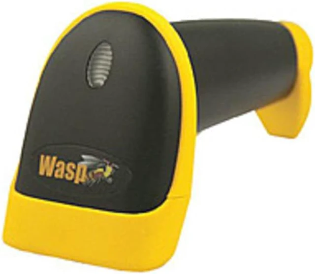 Main image of Wasp WWS550I Freedom Cordless Barcode Scanner - 635 nm - 230 Scan Per Second - Wireless - Yellow, Black