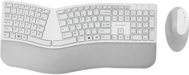 Alt view image 12 of 20 - Kensington Pro Fit K75407US Gray 2.4 GHz and Bluetooth Ergonomic Keyboard and Mouse