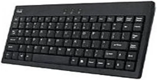 Main image of Adessonic AKB-110B EasyTouch Mini External USB Wired Keyboard for PC - USB to PS/2 Adapter  - Black