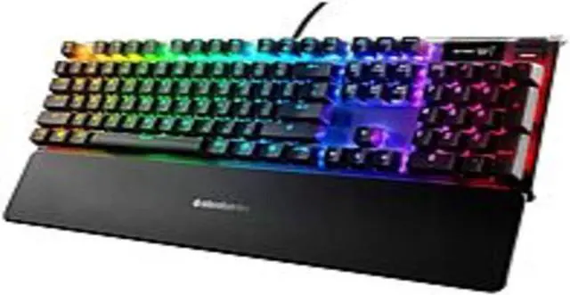 Alt view image 13 of 20 - SteelSeries Apex 7 104-Key QX2 Blue Switch RGB Mechanical Gaming Keyboard 64774