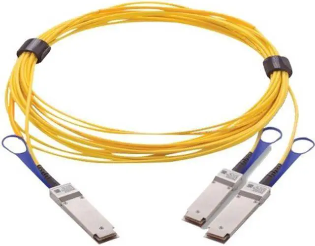 Main image of Mellanox active fiber splitter cable, IB HDR, 200Gb/s to 2x100Gb/s, QSFP56 to 2xQSFP56, LSZH, black pulltab, 30m