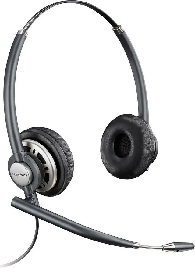 Alt view image 9 of 11 - Plantronics HW720 Binaural Headset - Stereo - Wired - Over-the-head - Binaural - Circumaural - Noise Cancelling Microphone - Black